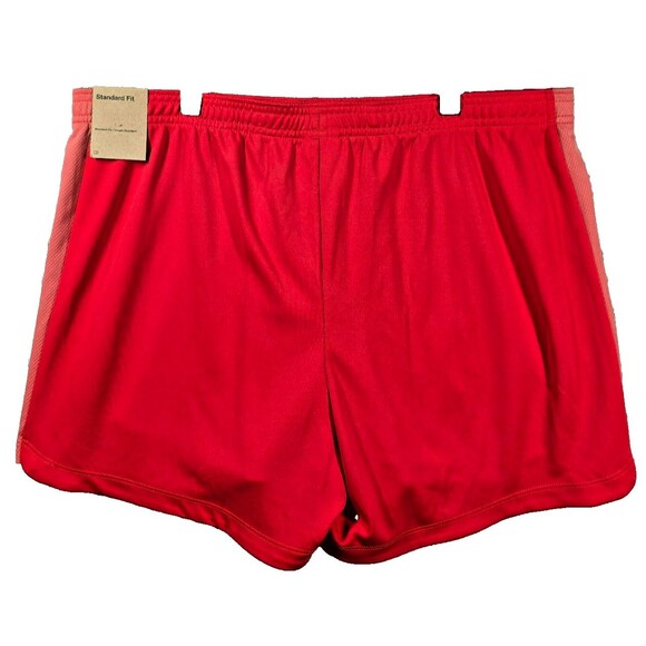 Nike Women's DRI-FIT Standard Fit Polyester Soccer Shorts Red large 00012 - Picture 2 of 8